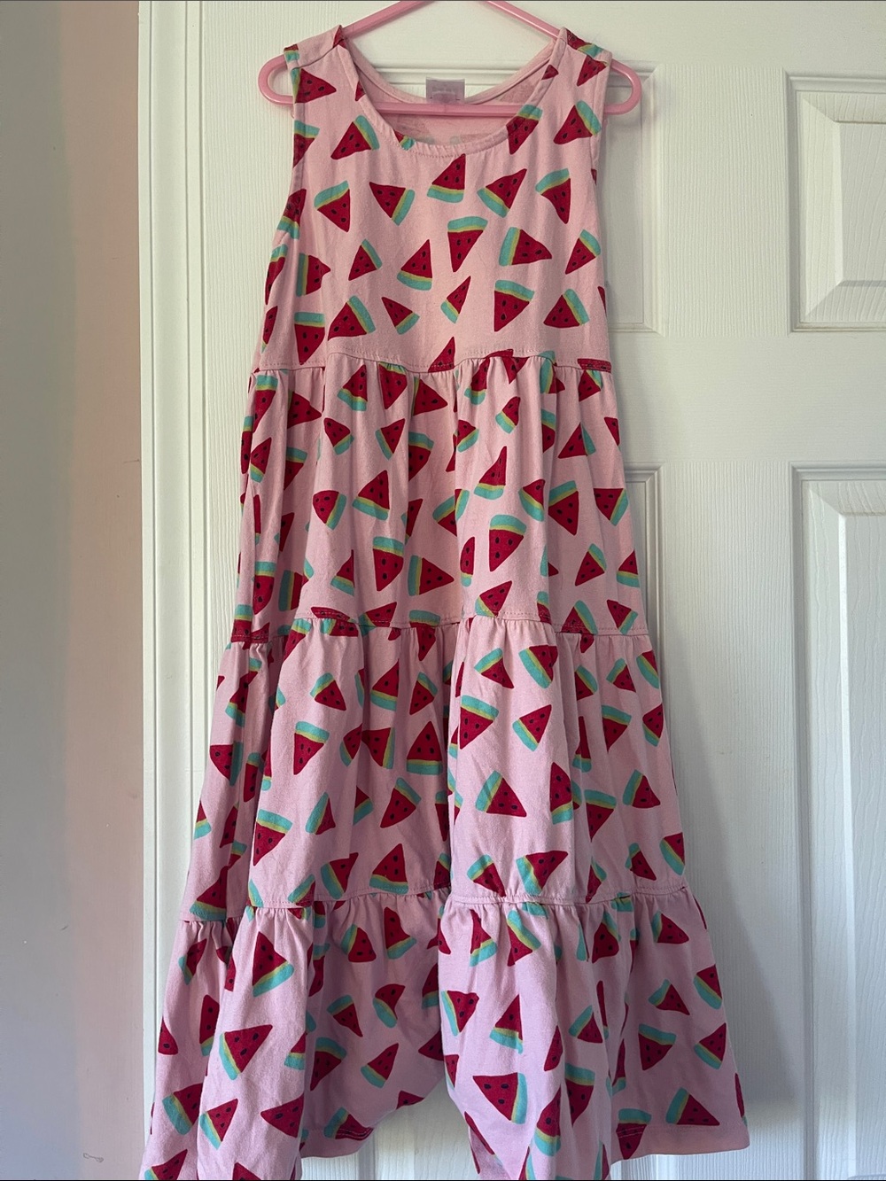 Hanna Andersson Pink Watermelon Tiered Sundress